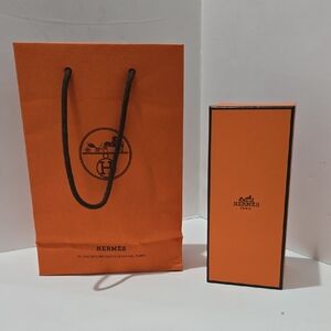 Hermès Orange Gift Paper Bag and 2 Piece Box Small